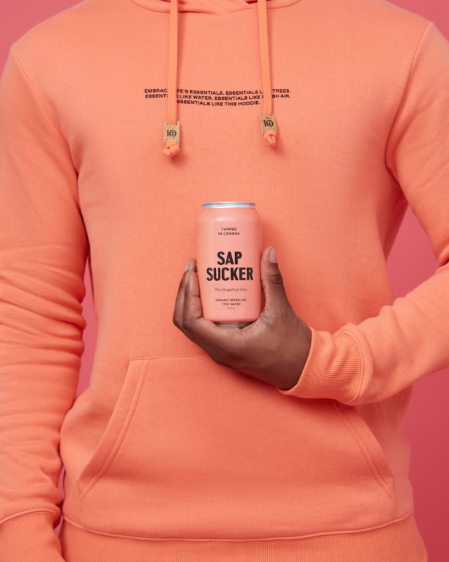 grapefruit coloured hoodie