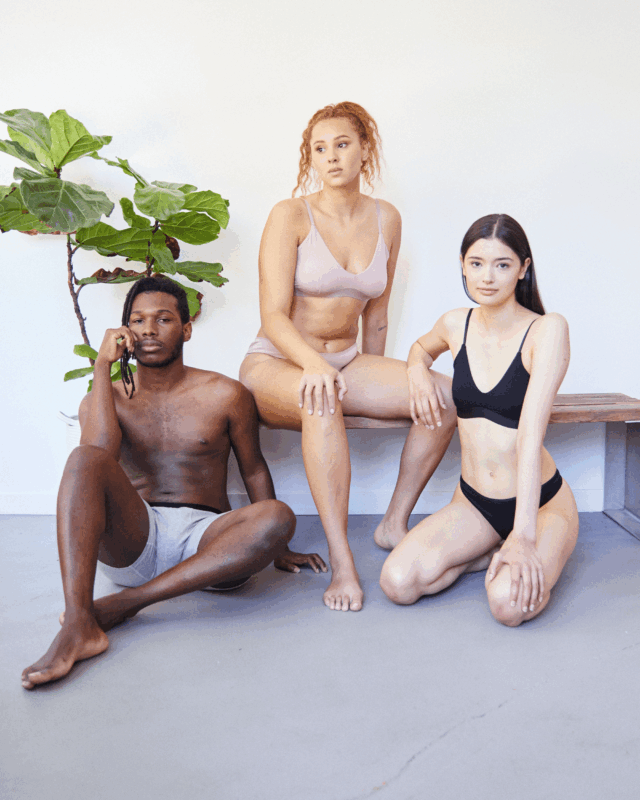 man and women in underwear