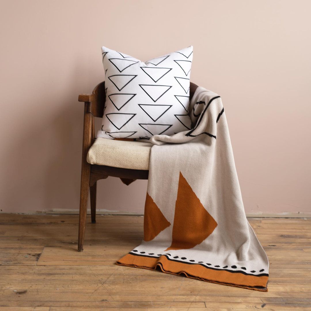 Indigo Arrows pillow