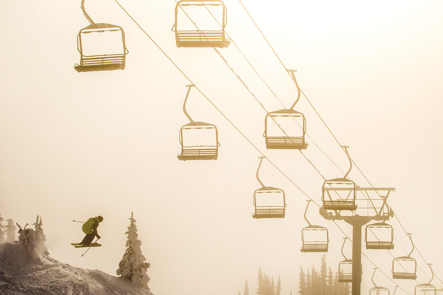 Ryan creaary ski light pow