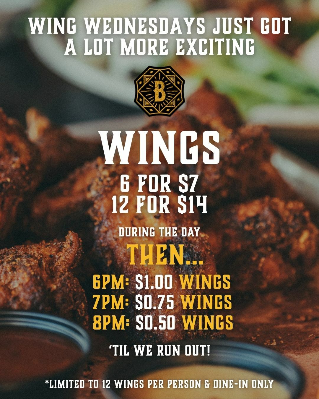 Bourbon Wing Wednesday Promotion