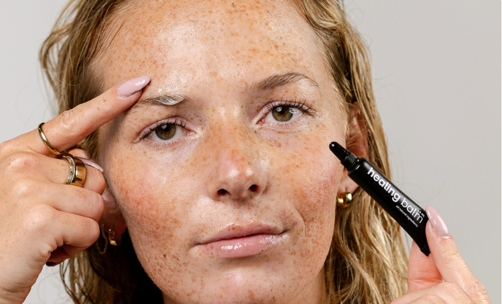 Healing Balm used on eyebrows