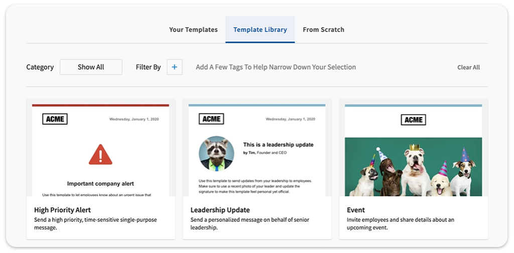 Email templates for modern employee email communications