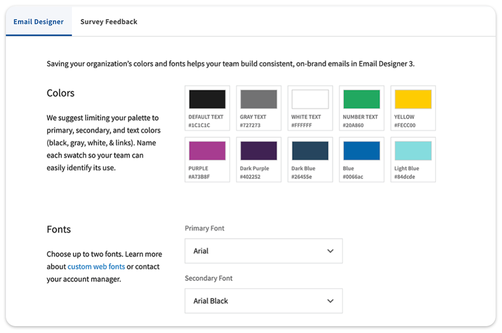 corporate branding settings in Bananatag platform