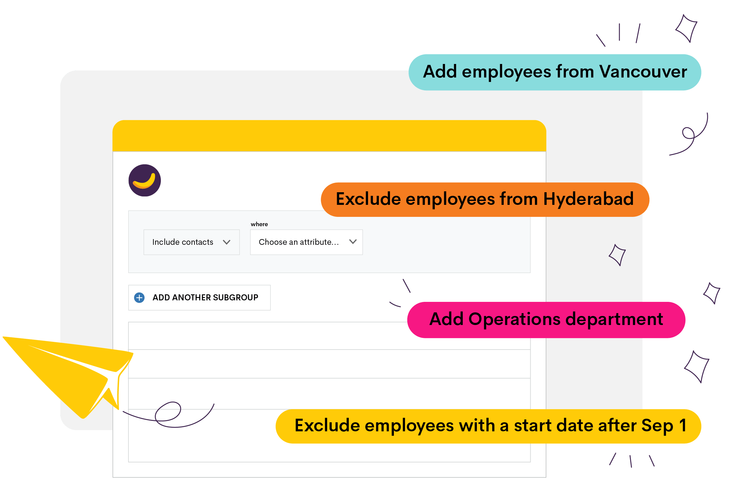 A hero image with list management features
