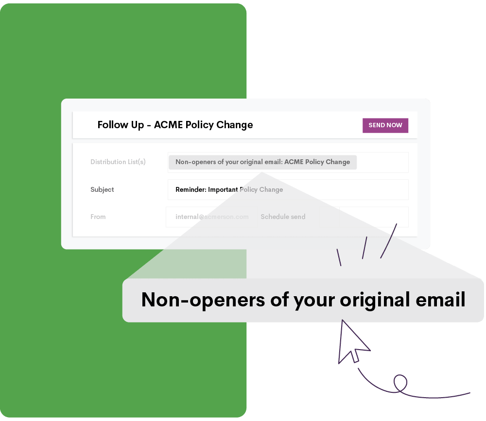 Indication of non-openers emails
