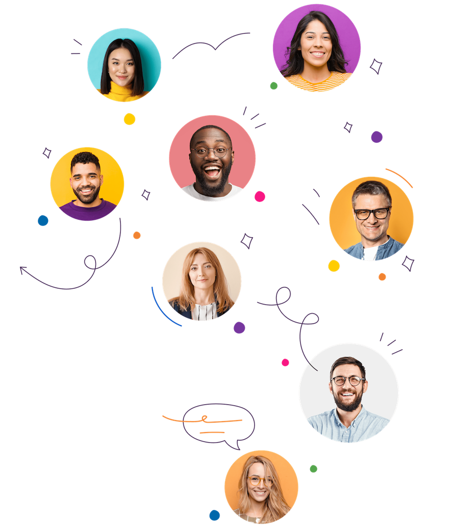 Careers hero image of photos of different people