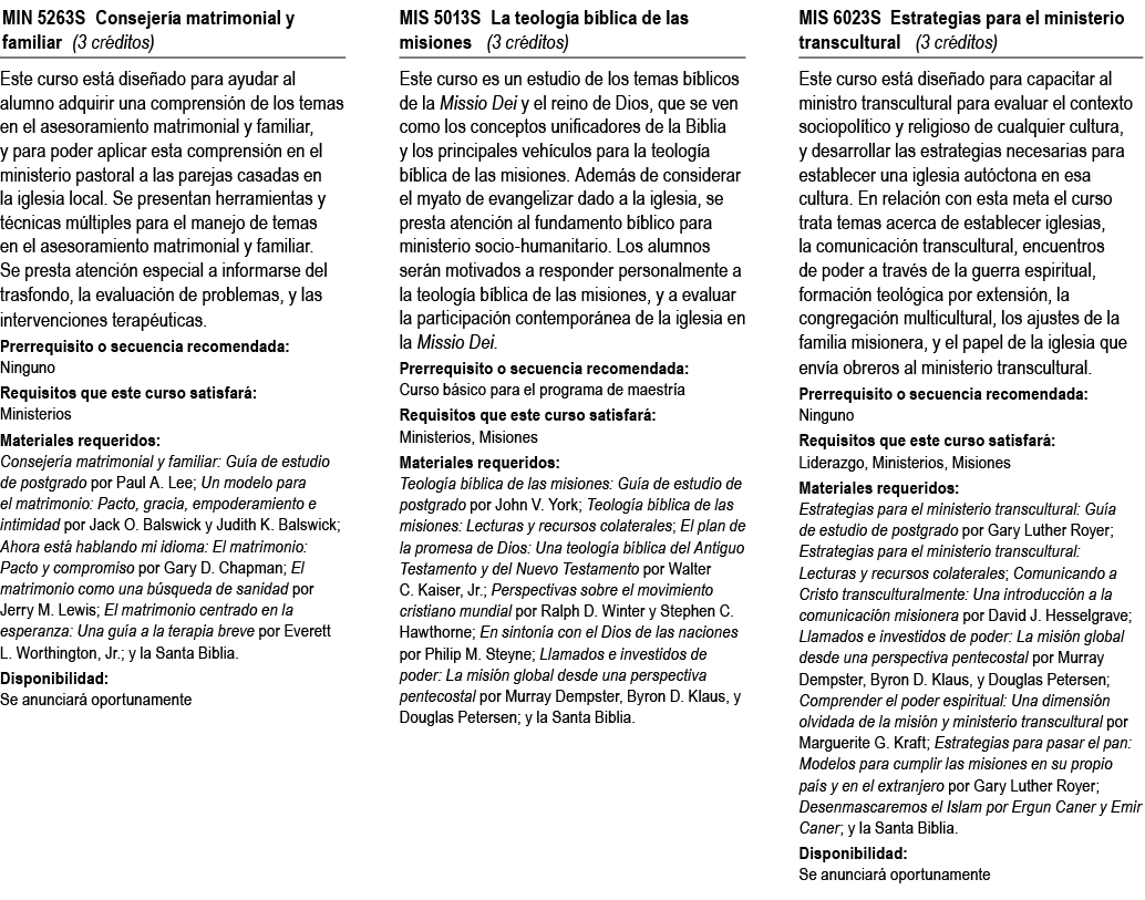 MIN 5263S Consejer a matrimonial y familiar (3 cr ditos) Este curso est dise ado para ayudar al alumno adquirir una ...