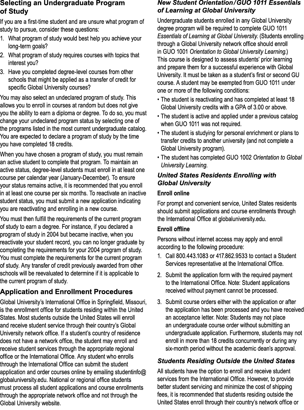 Selecting an Undergraduate Program of Study If you are a first time student and are unsure what program of study to p...