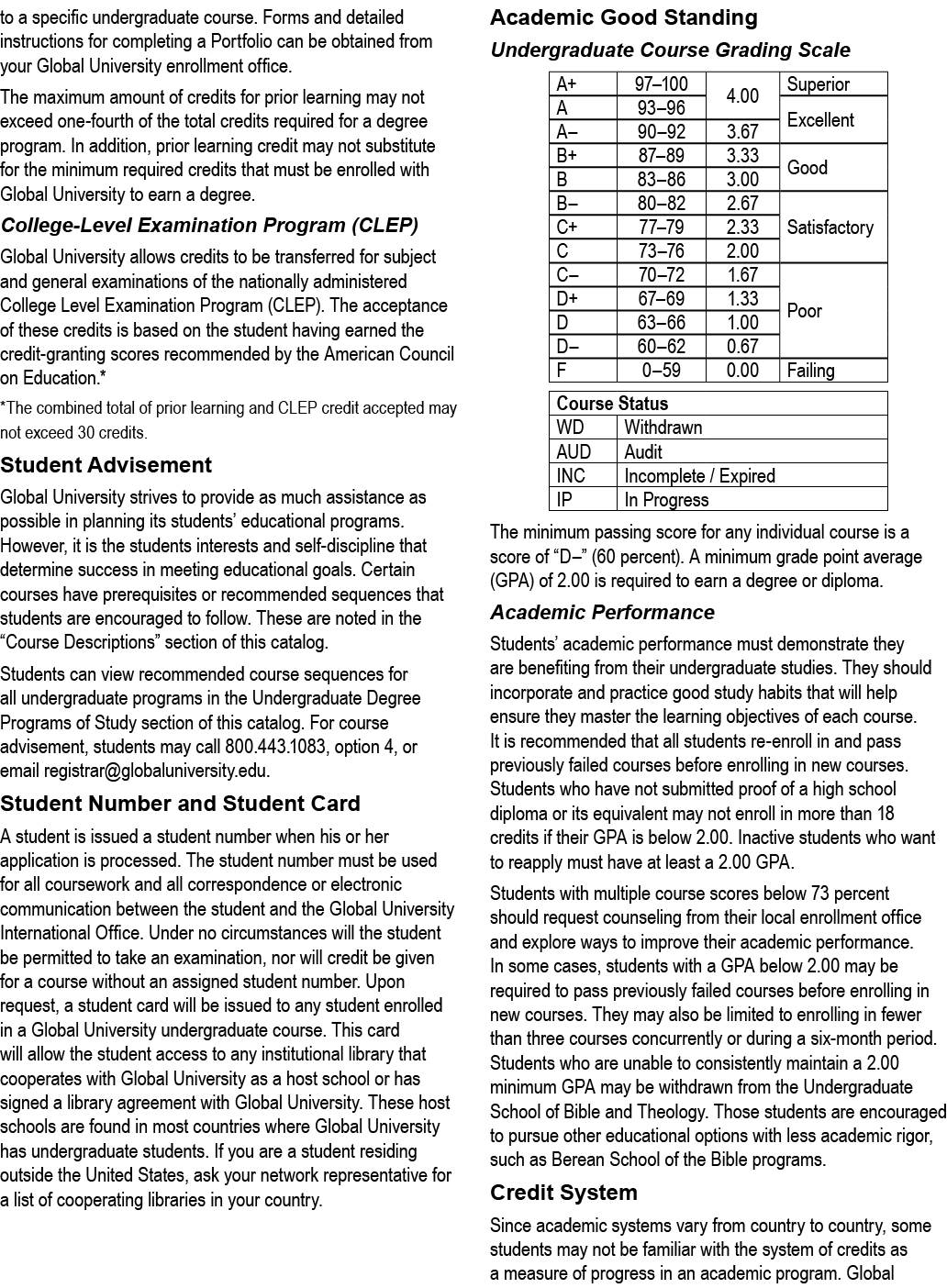 to a specific undergraduate course. Forms and detailed instructions for completing a Portfolio can be obtained from y...