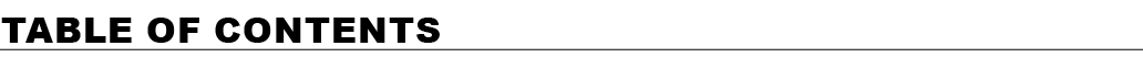 Table of Contents