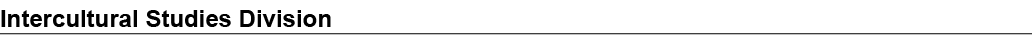 Intercultural Studies Division