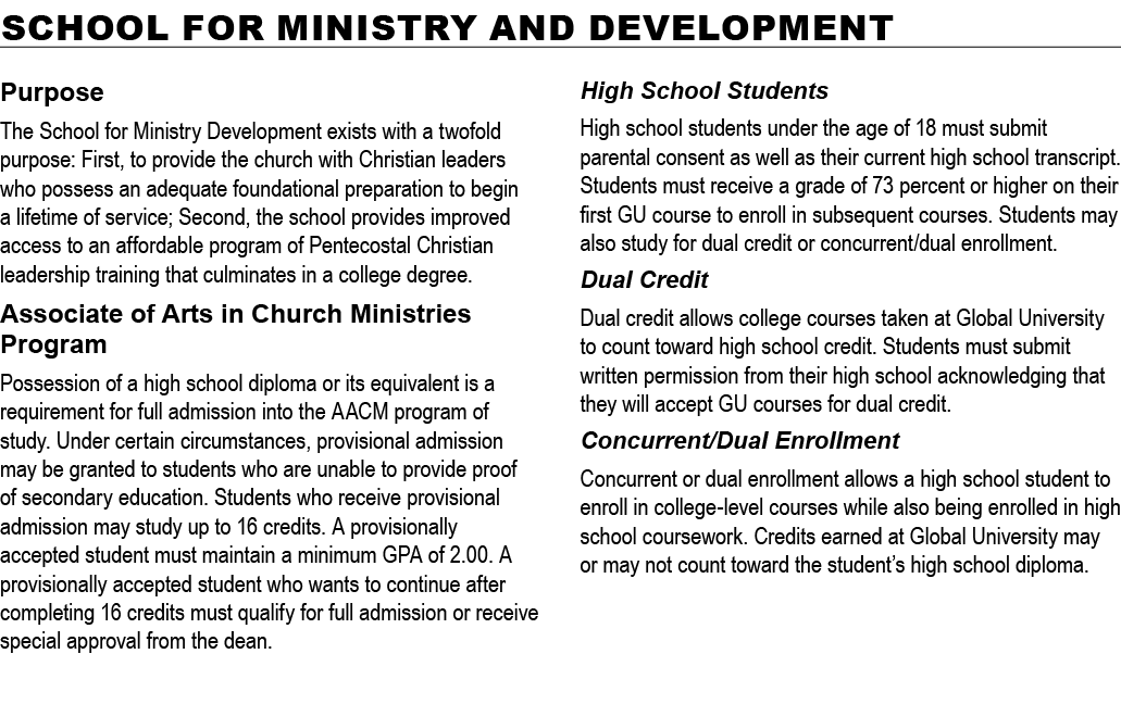 school for ministry and development Purpose The School for Ministry Development exists with a twofold purpose: First,...