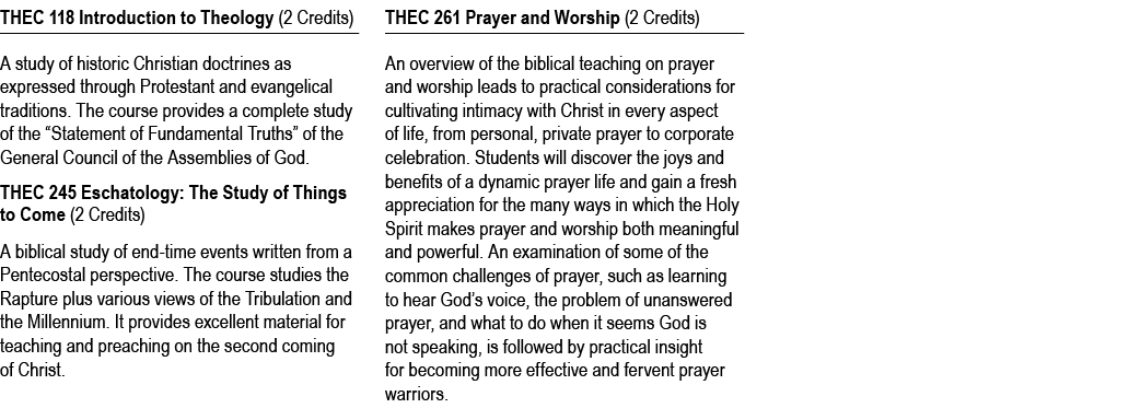 THEC 118 Introduction to Theology (2 Credits) A study of historic Christian doctrines as expressed through Protestant...