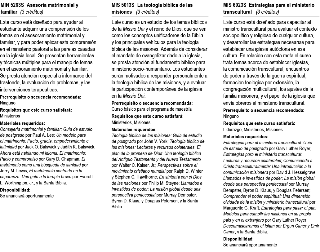 MIN 5263S Asesor a matrimonial y familiar (3 cr ditos) Este curso est dise ado para ayudar al estudiante adquirir un...