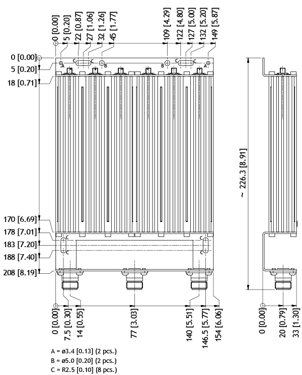 DPF 70 6 Holeplacering