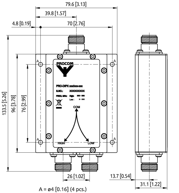 PRO-DIPX 44-56 80-100 130-150 174-200 80-88-Hole