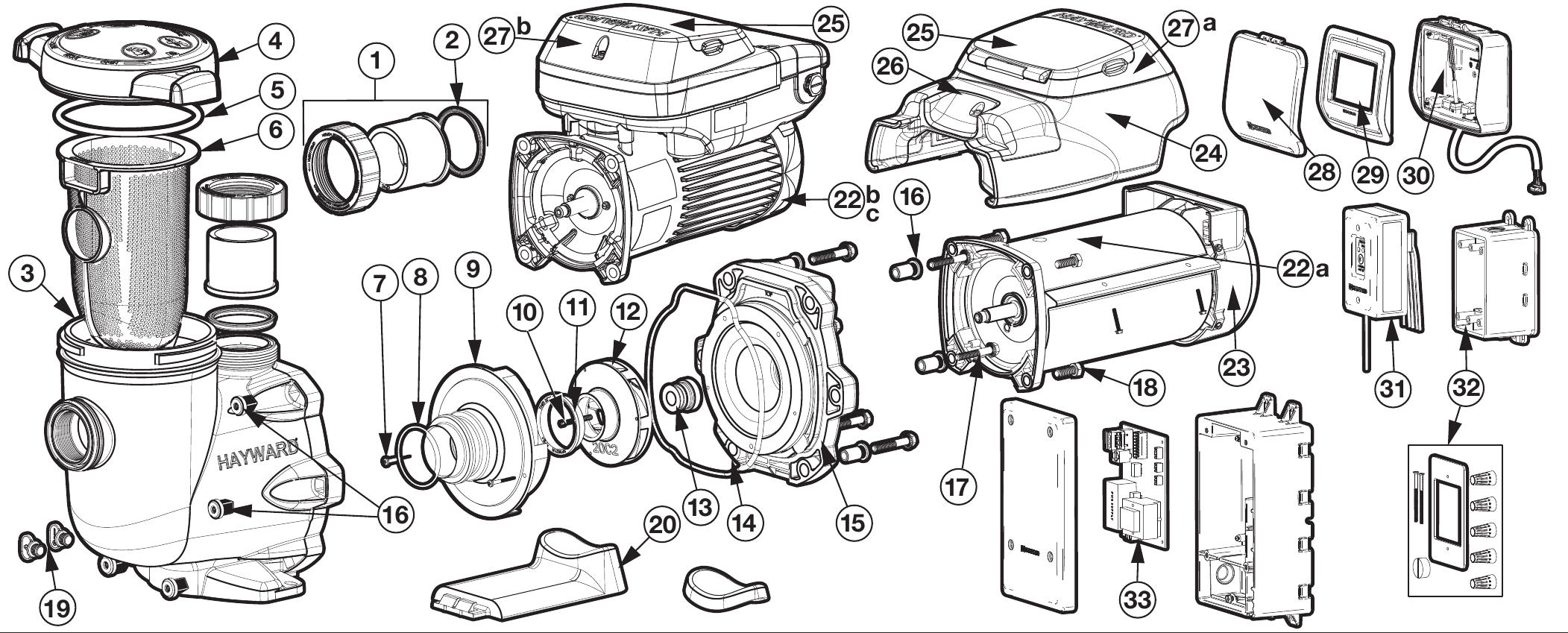 TriStar VS 900/950 Omni Pump - Hayward Parts Diagram
