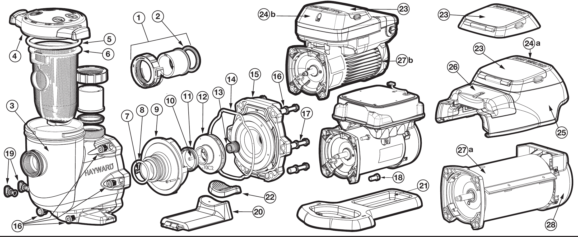 TriStar VS SP3200VSP Series Pump - Hayward Parts Diagram