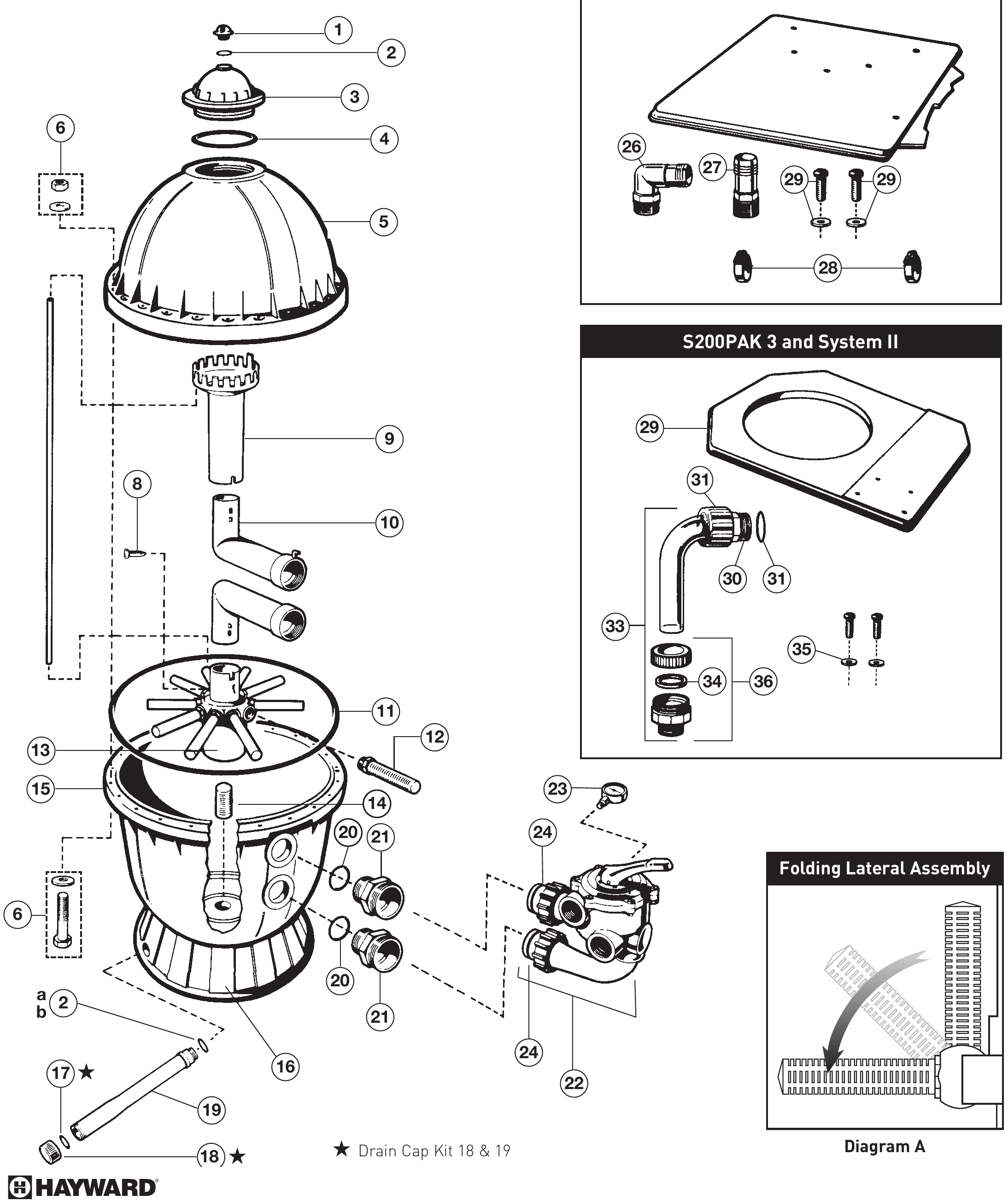 S200 High-Rate Sand - Hayward Parts Diagram