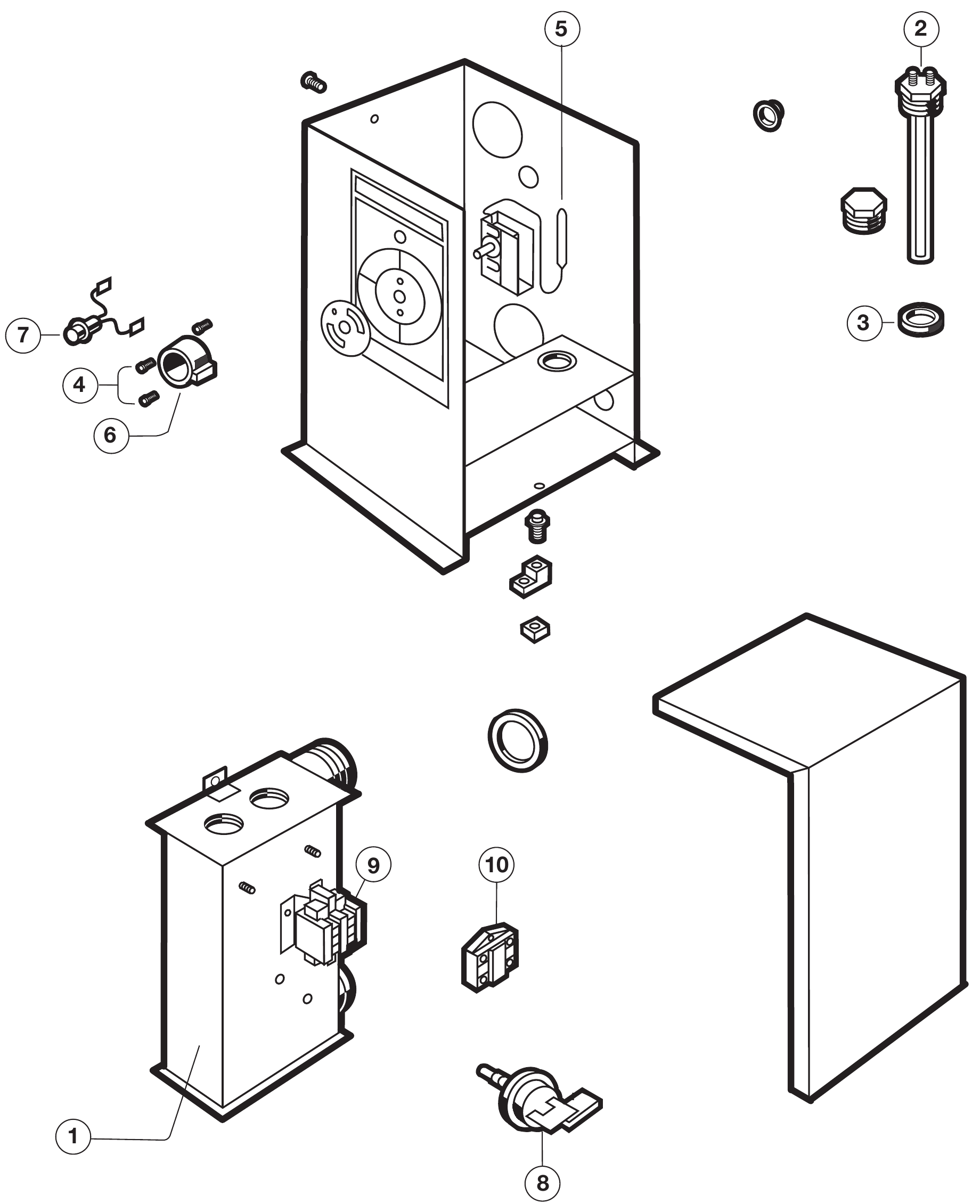 C-Spa XI Models 5.5-11 Heater - Hayward Parts Diagram