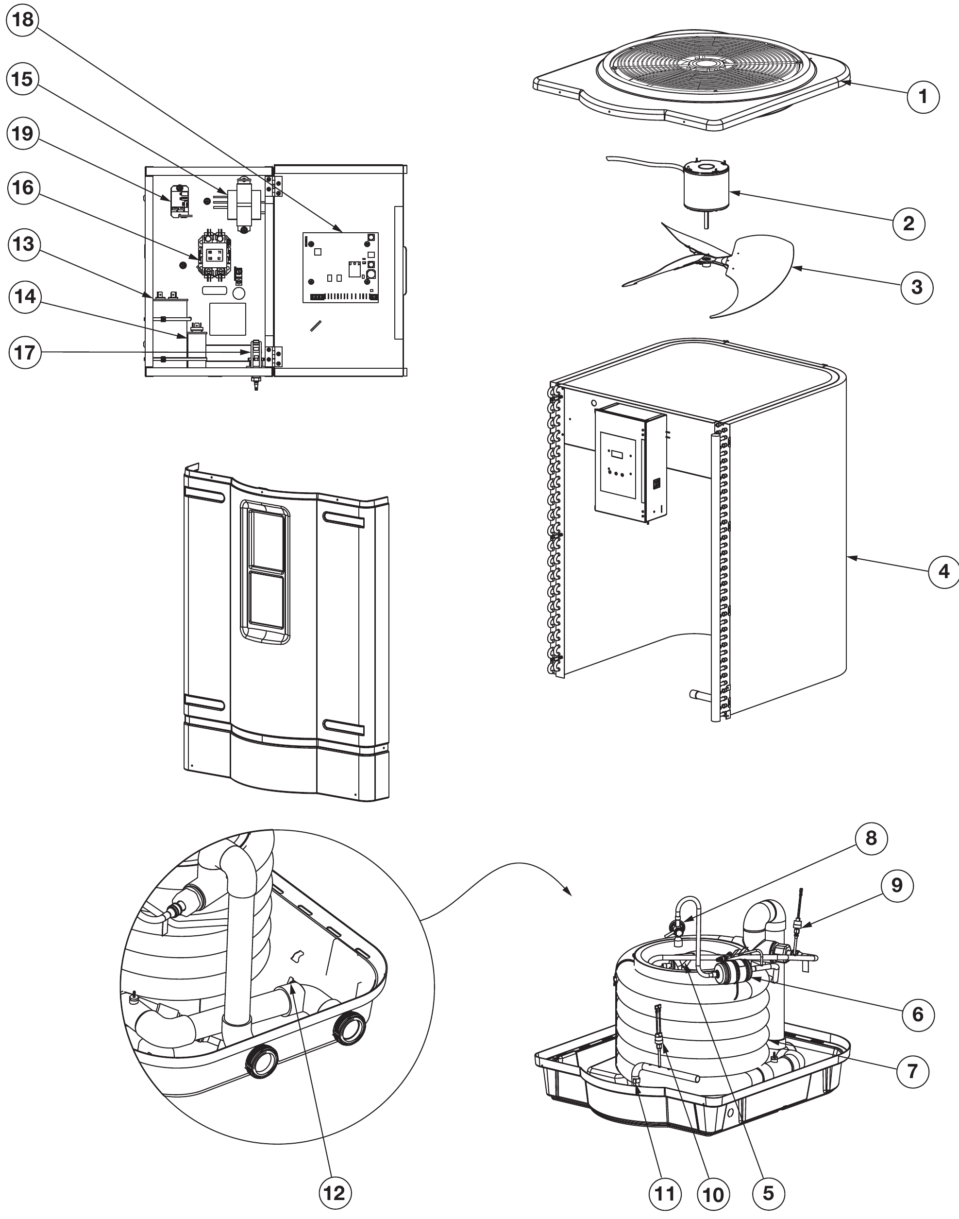 HeatPro/Summit XL Heat Pump - Hayward Parts Diagram