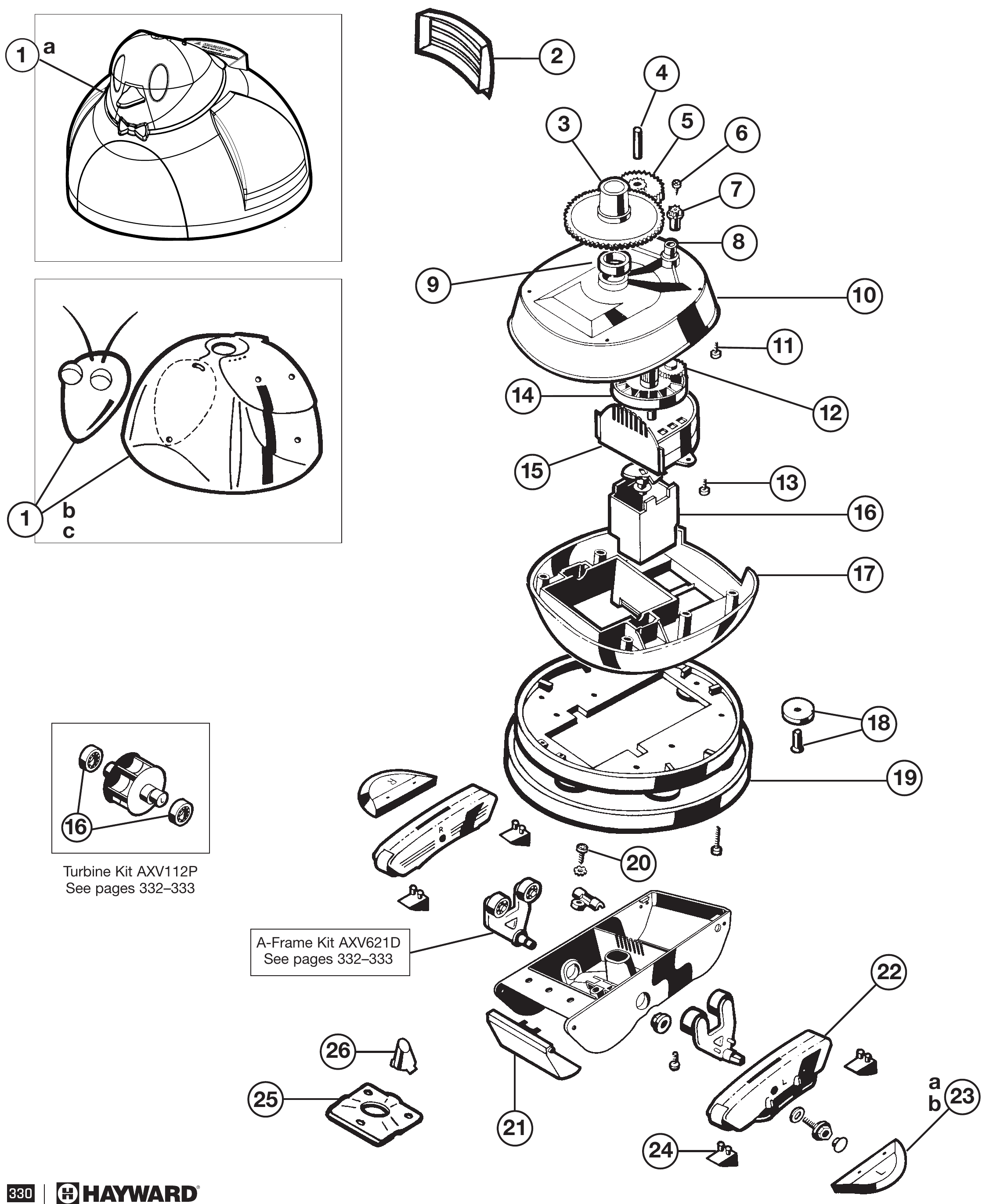Penguin/WandaWhale/Diver Dave/AquaBug/ AquaCritter Cleaner - Hayward Parts Diagram