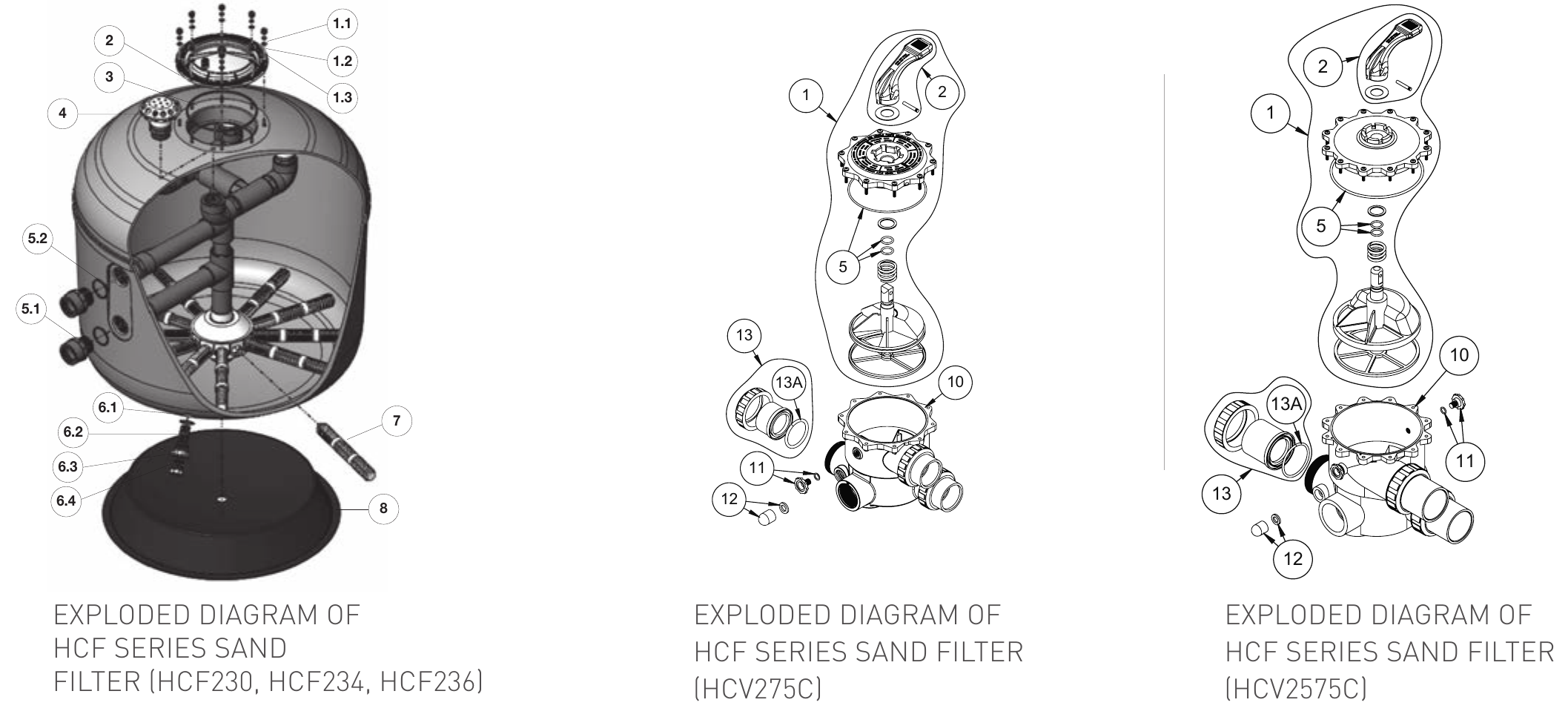 Commercial Filters - Hayward Parts Diagram