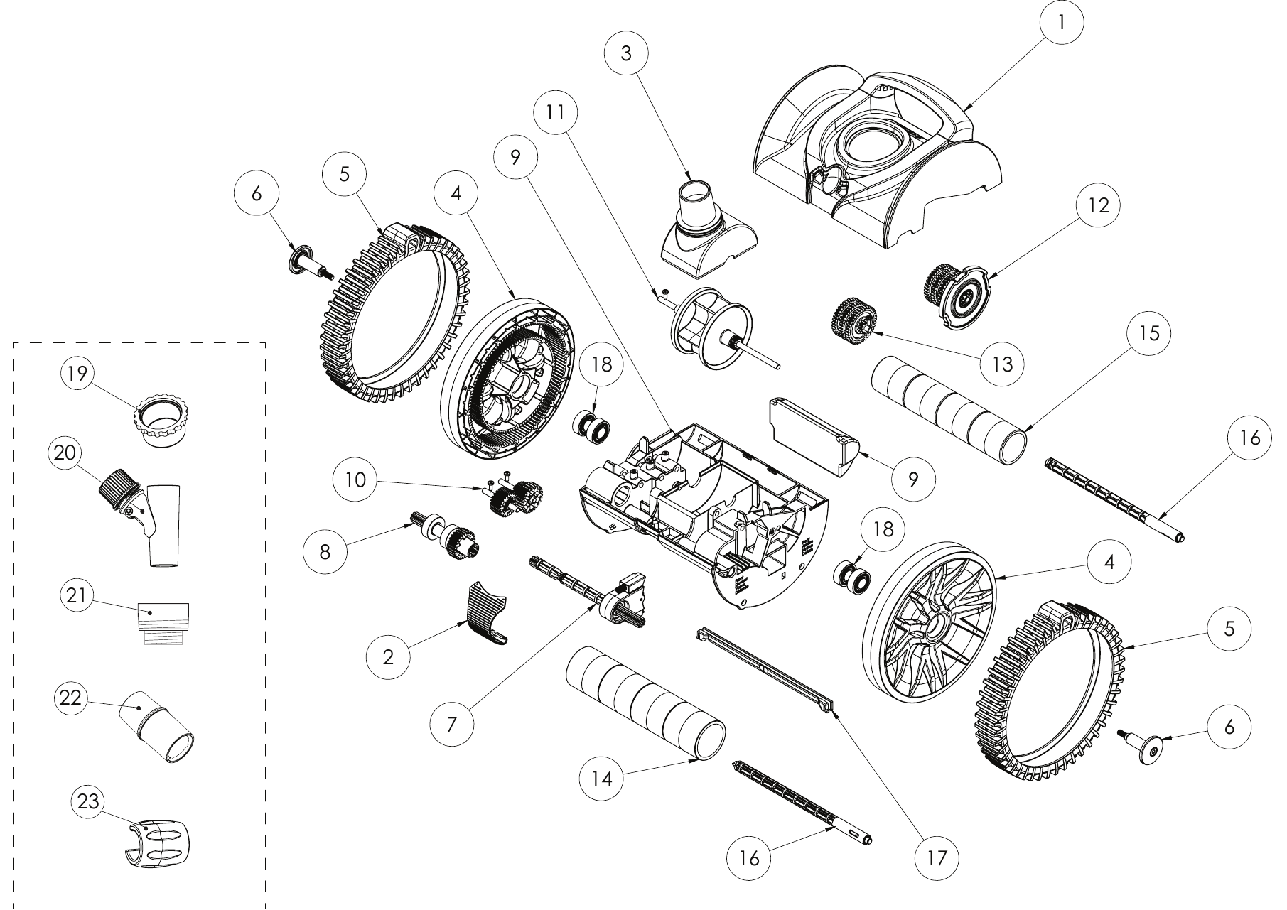 Pentair Rebel (After 2018) - Pentair Parts Diagram