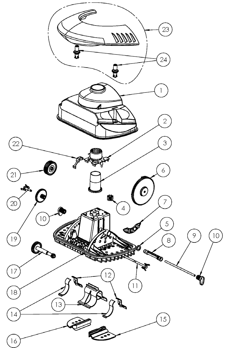 Kreepy Krauly SandShark - Pentair Parts Diagram