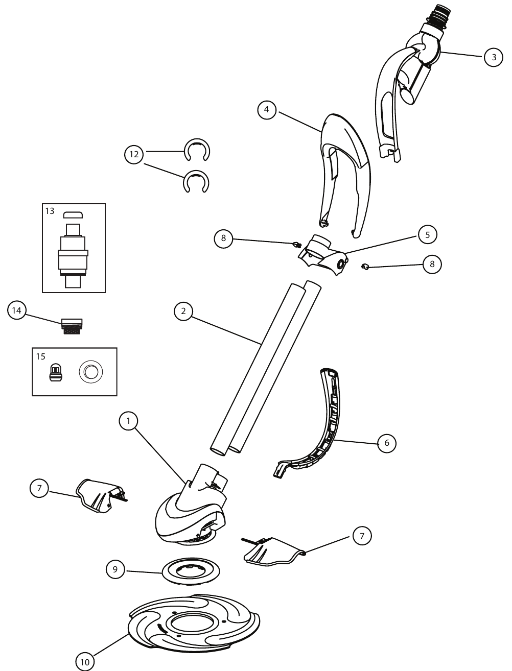 Kreepy Krauly - 2013 Model - Pentair Parts Diagram
