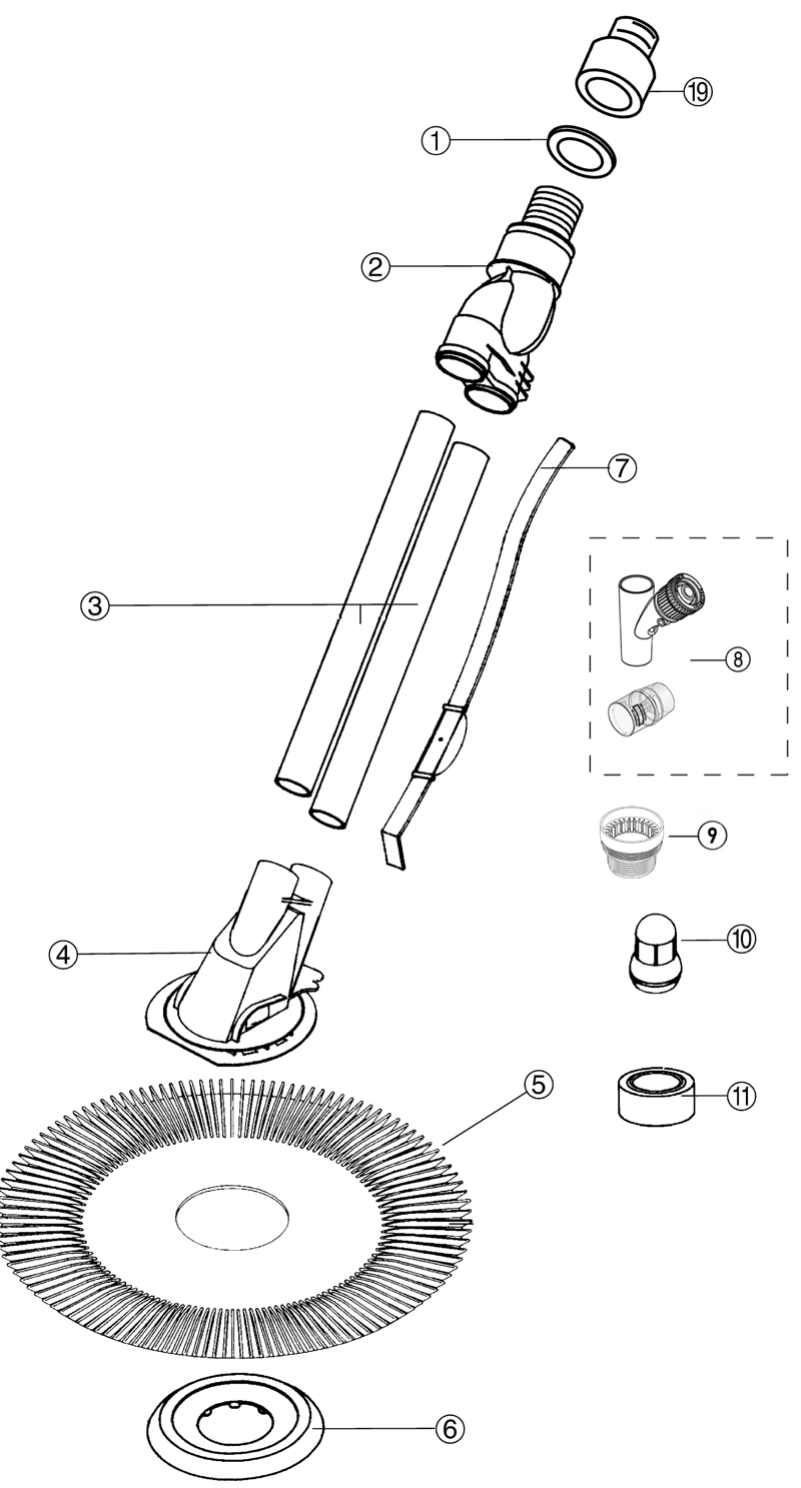 Kreepy Krauly E-Z Vac - Pentair Parts Diagram