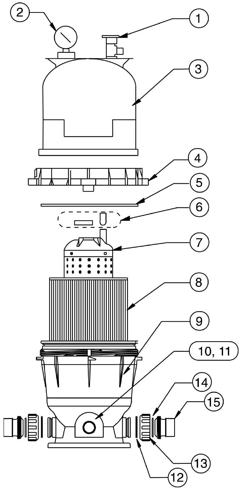 Clean & Clear Predator - Pentair Parts Diagram