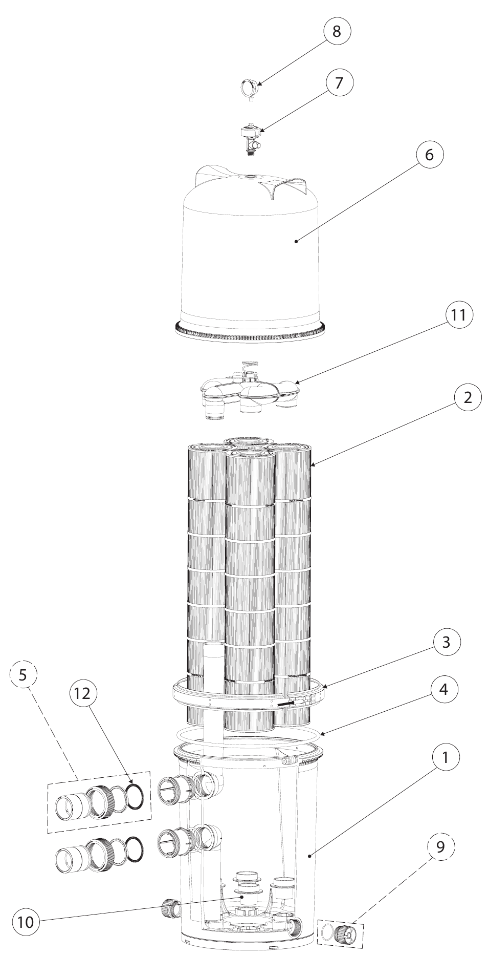 FullFloXF Q-Series - Pentair Parts Diagram
