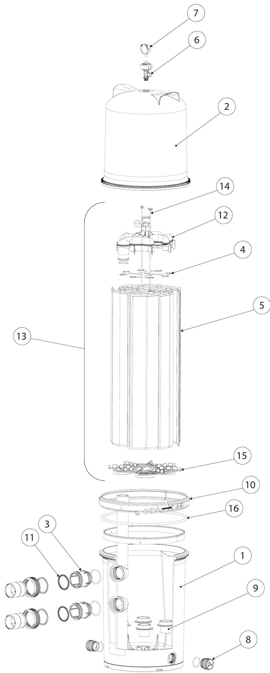 FullFloXF F-Series - Pentair Parts Diagram