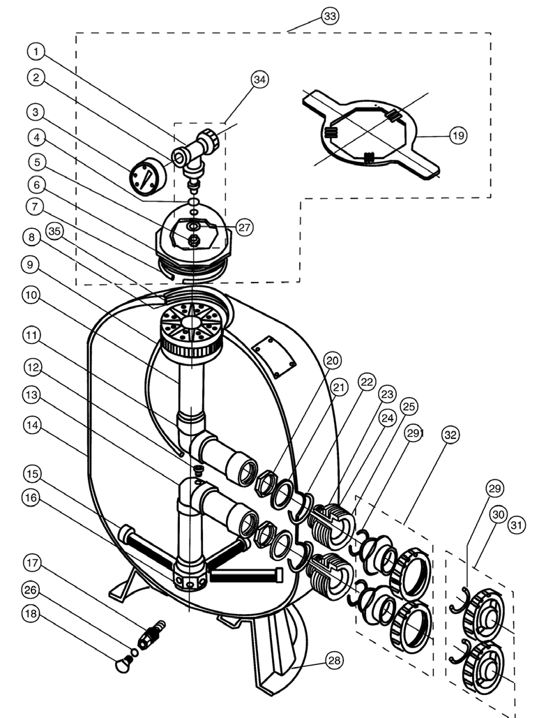 Triton II Filters - Pentair Parts Diagram