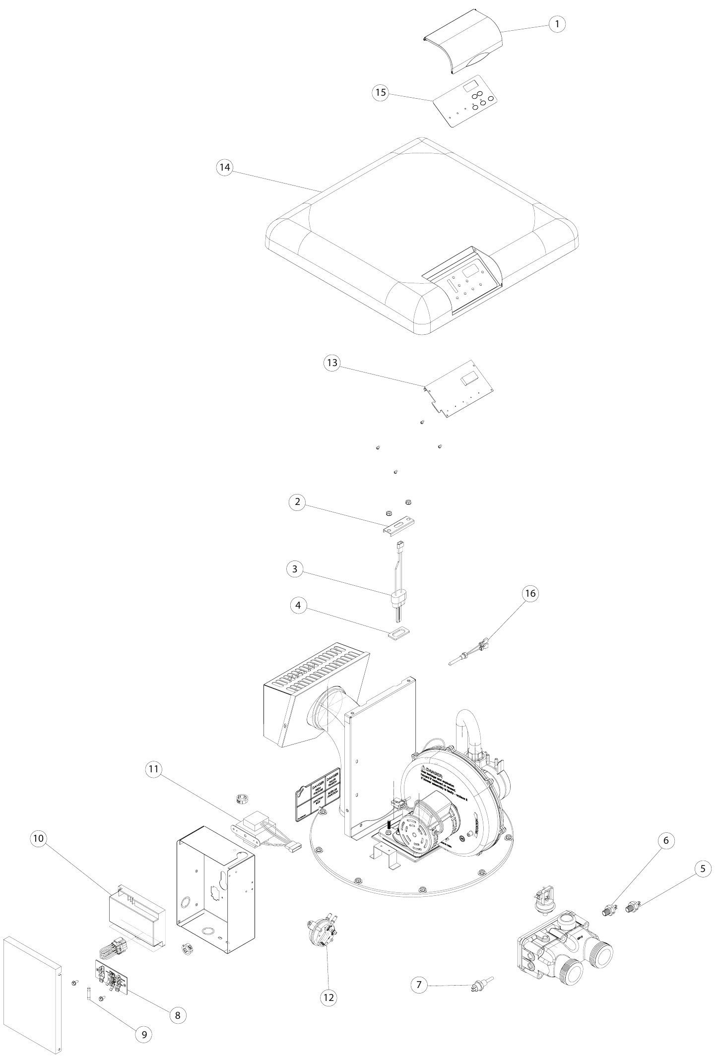 MasterTemp 125 Heater - Pentair Parts Diagram