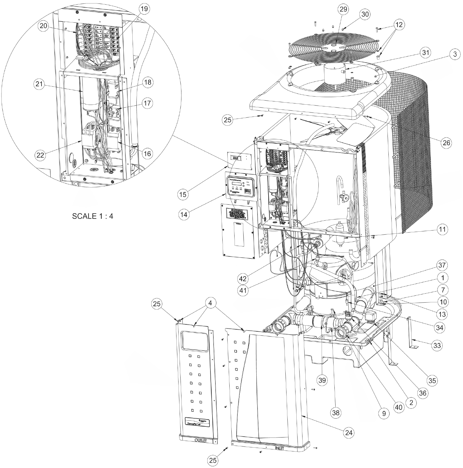 ThermalFlo Heat Pump - Pentair Parts Diagram
