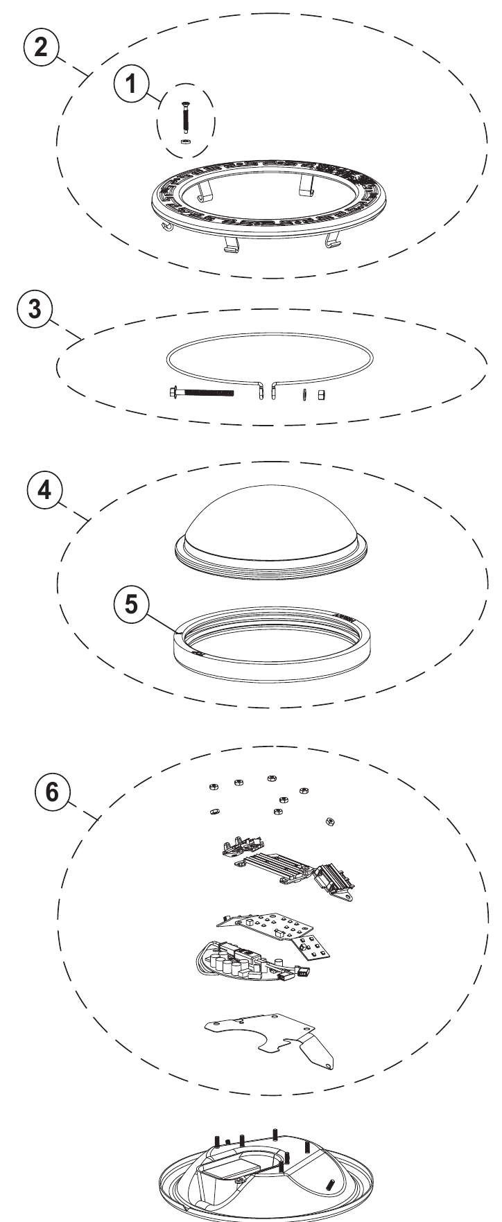 IntelliBrite Architectural Series (12V Pool) - Pentair Parts Diagram