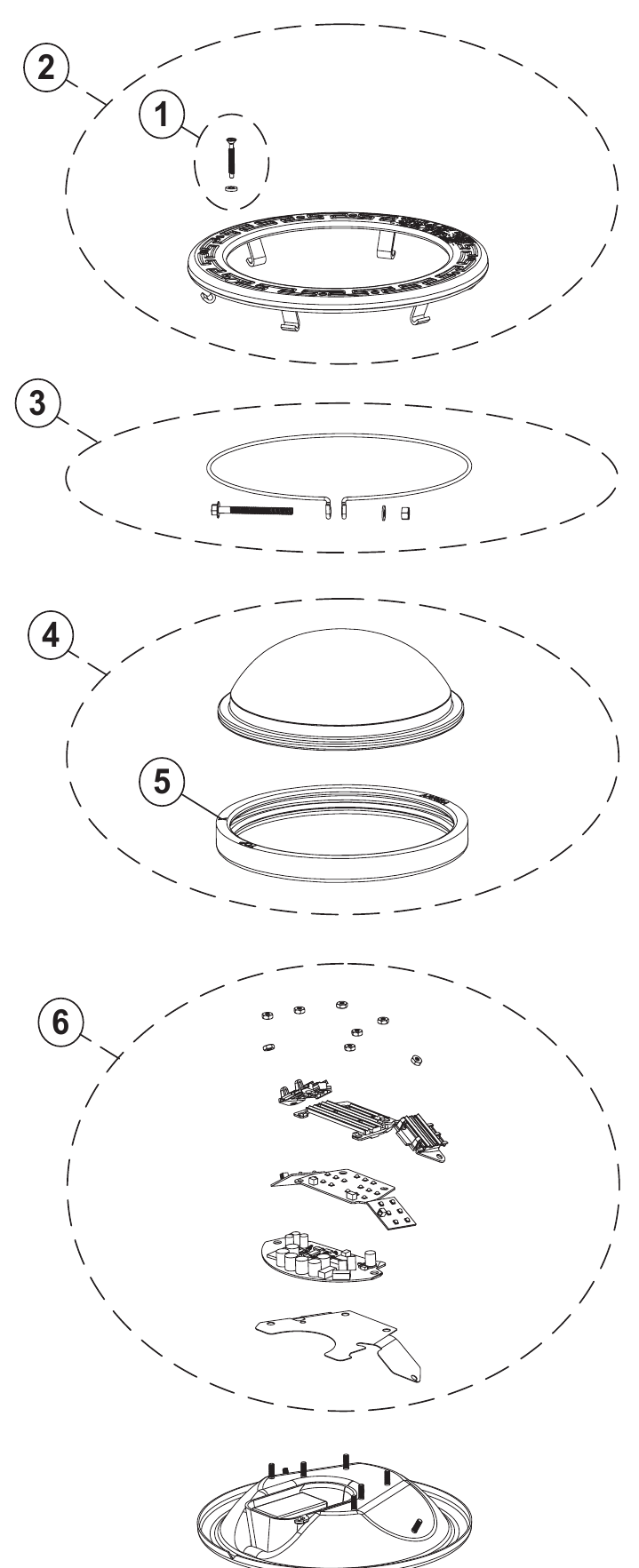 IntelliBrite Architectural Series (120V Pool) - Pentair Parts Diagram