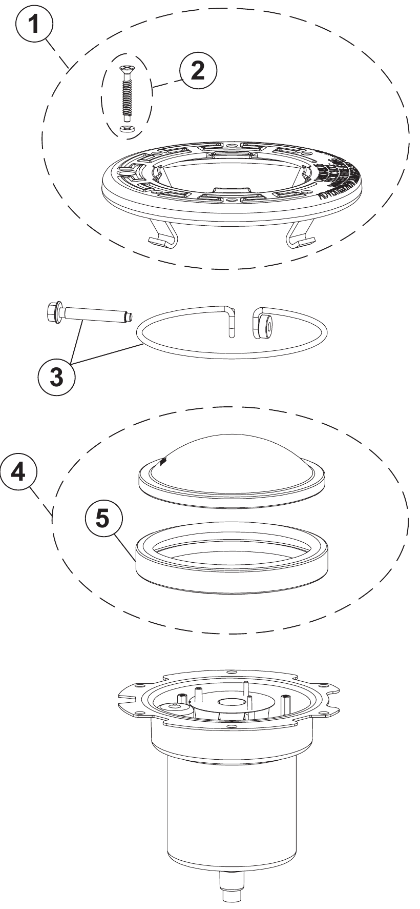 IntelliBrite Architectural Series (12V Spa) - Pentair Parts Diagram