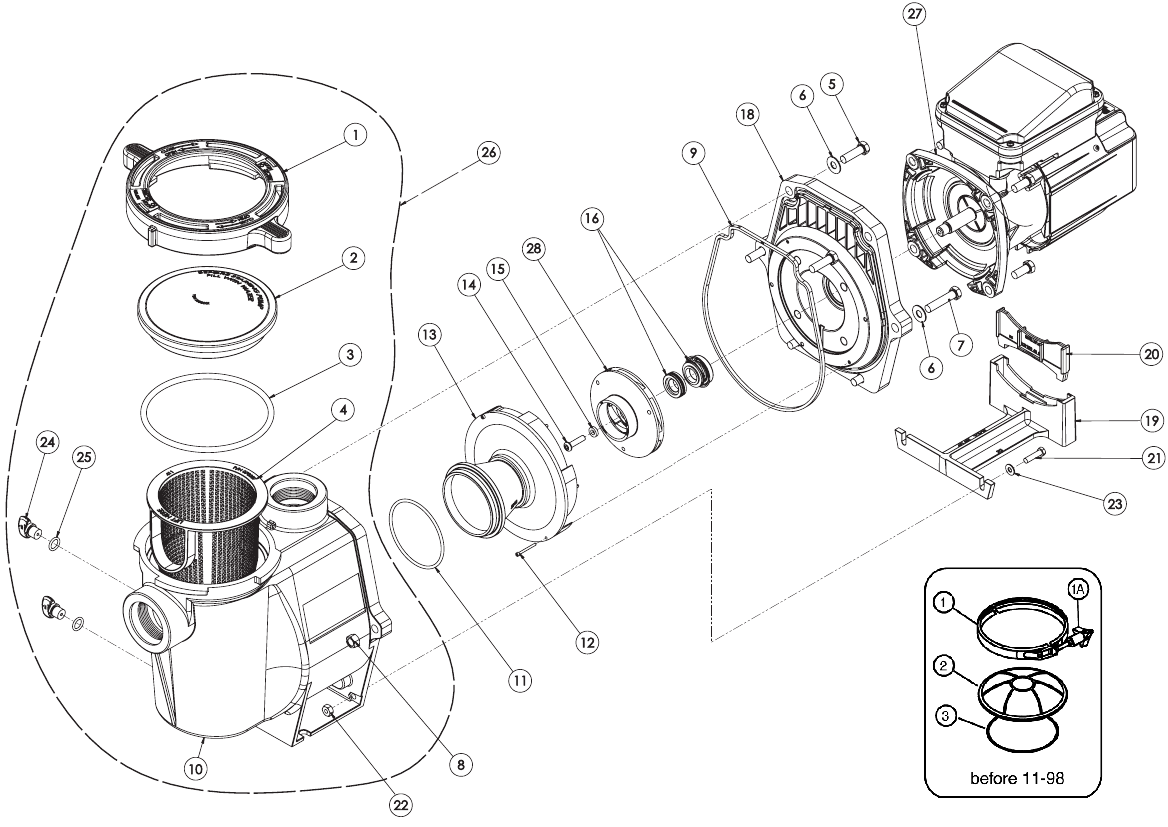 WhisperFlo Pump - Pentair Parts Diagram