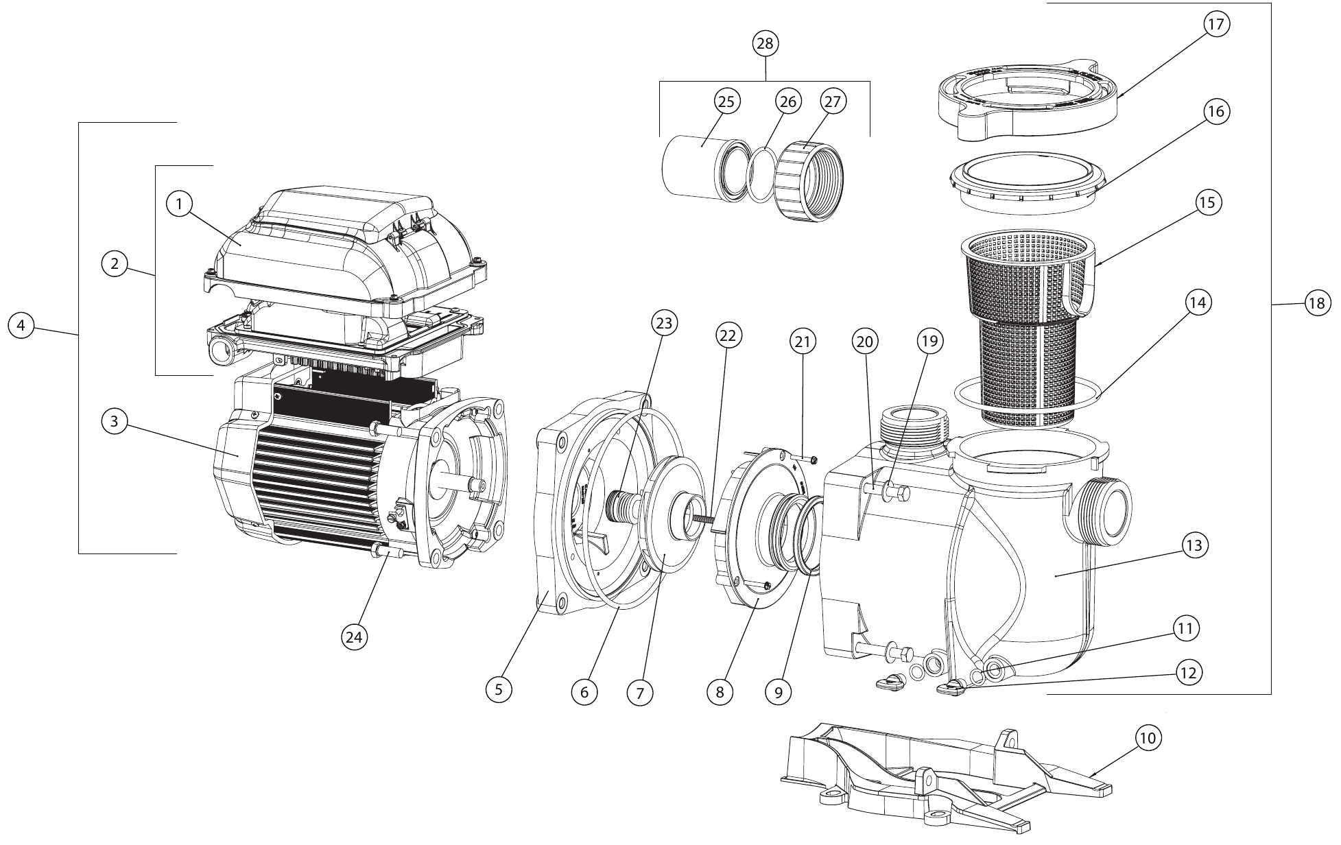 SuperFlo VS VST (After Oct-2020) SuperMax VS (After Oct-2020) - Pentair Parts Diagram