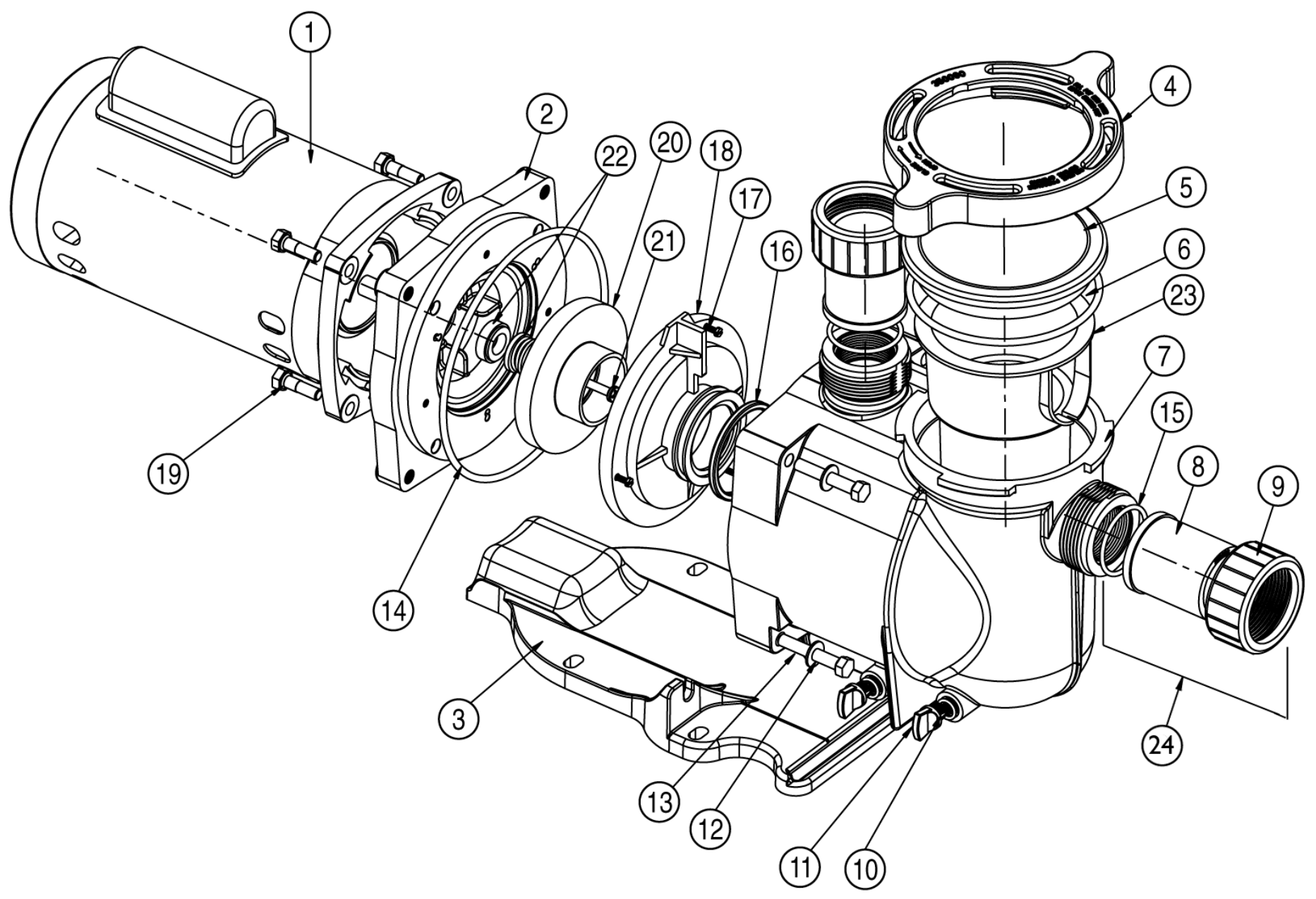 SuperMax Pump - Pentair Parts Diagram