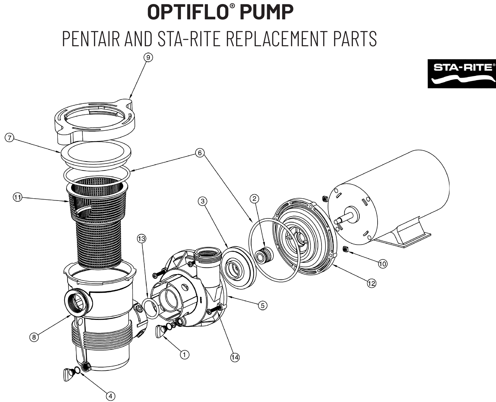 OptiFlo Pump - Pentair Parts Diagram