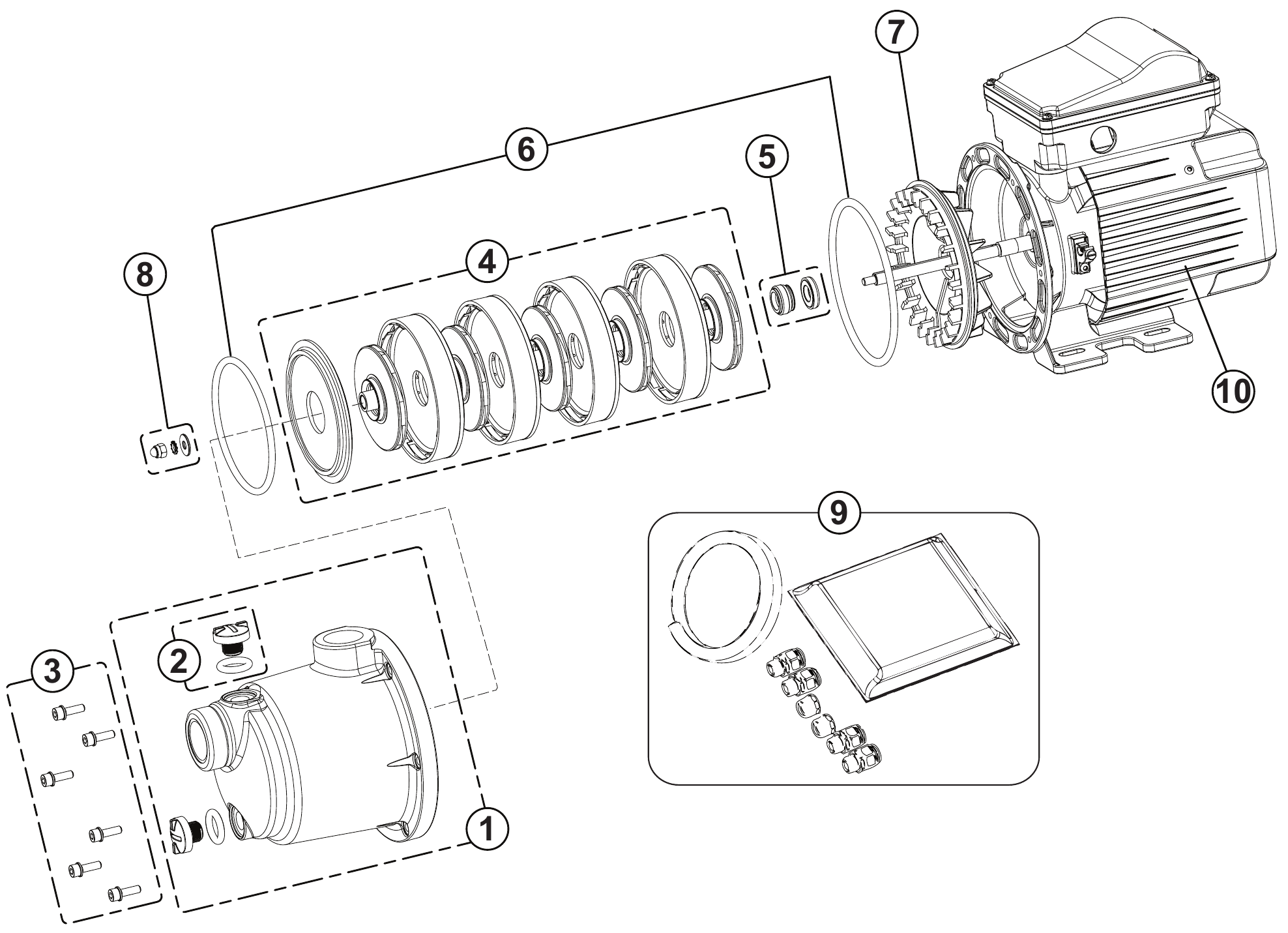 HydroBoost Booster Pump - Pentair Parts Diagram