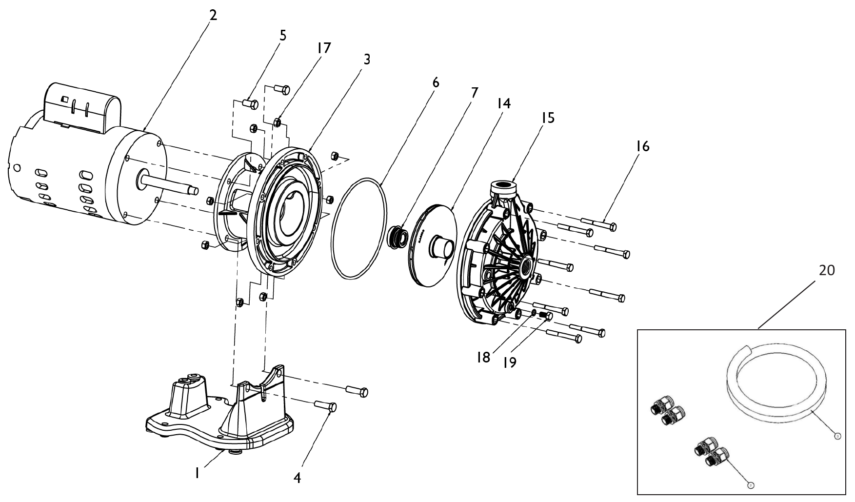 Booster Pump - Pentair Parts Diagram