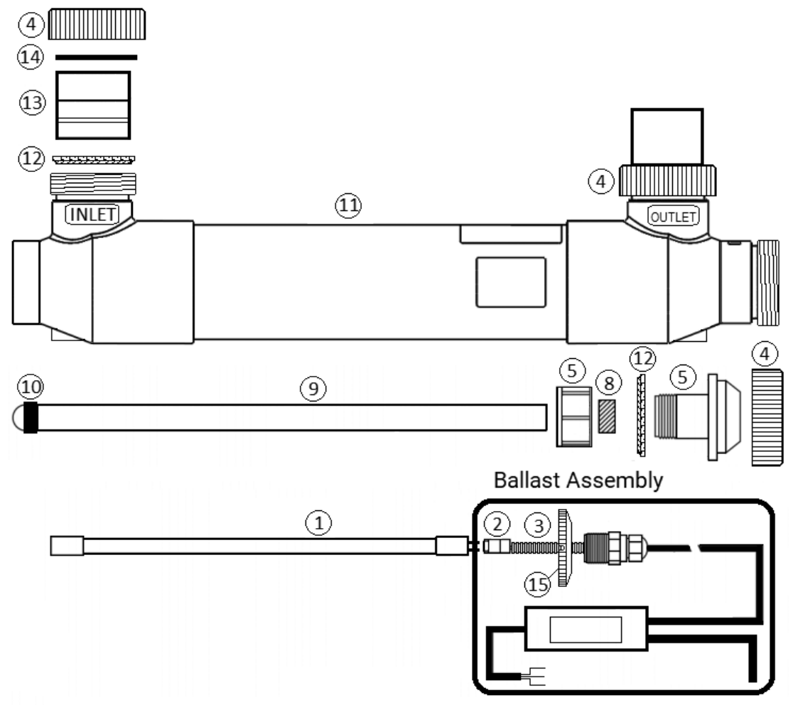 BioShield UV System - Pentair Parts Diagram