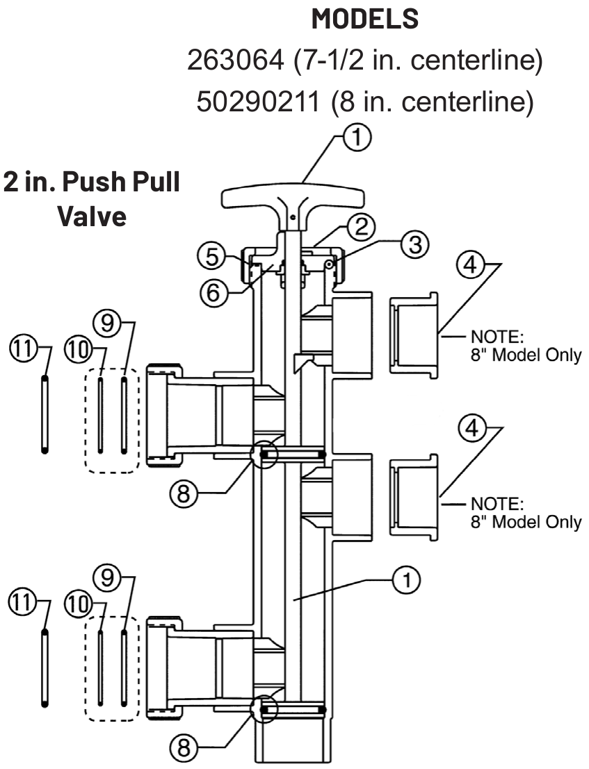 Pentair Push Pull Valve - Pentair Parts Diagram
