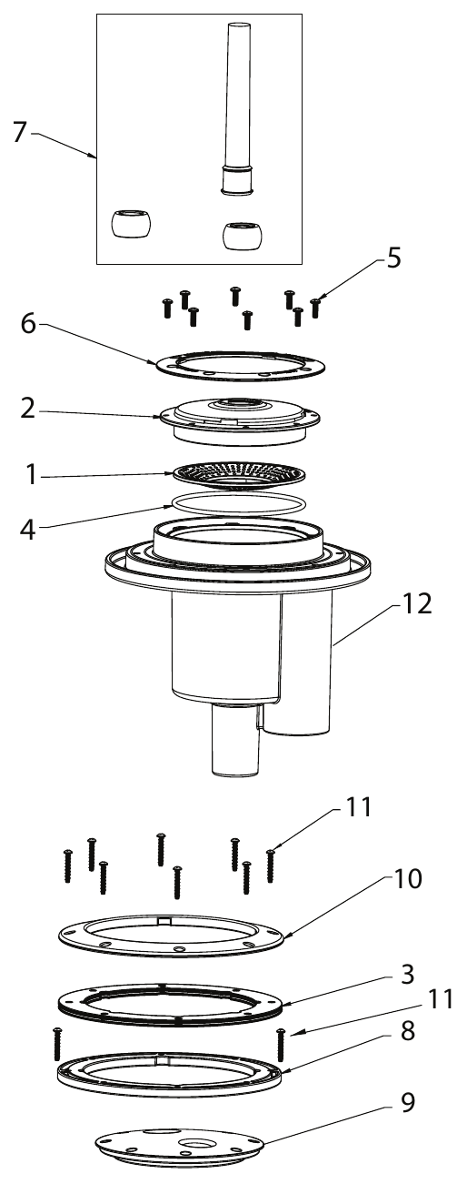 ColorVision Bubbler - Pentair Parts Diagram